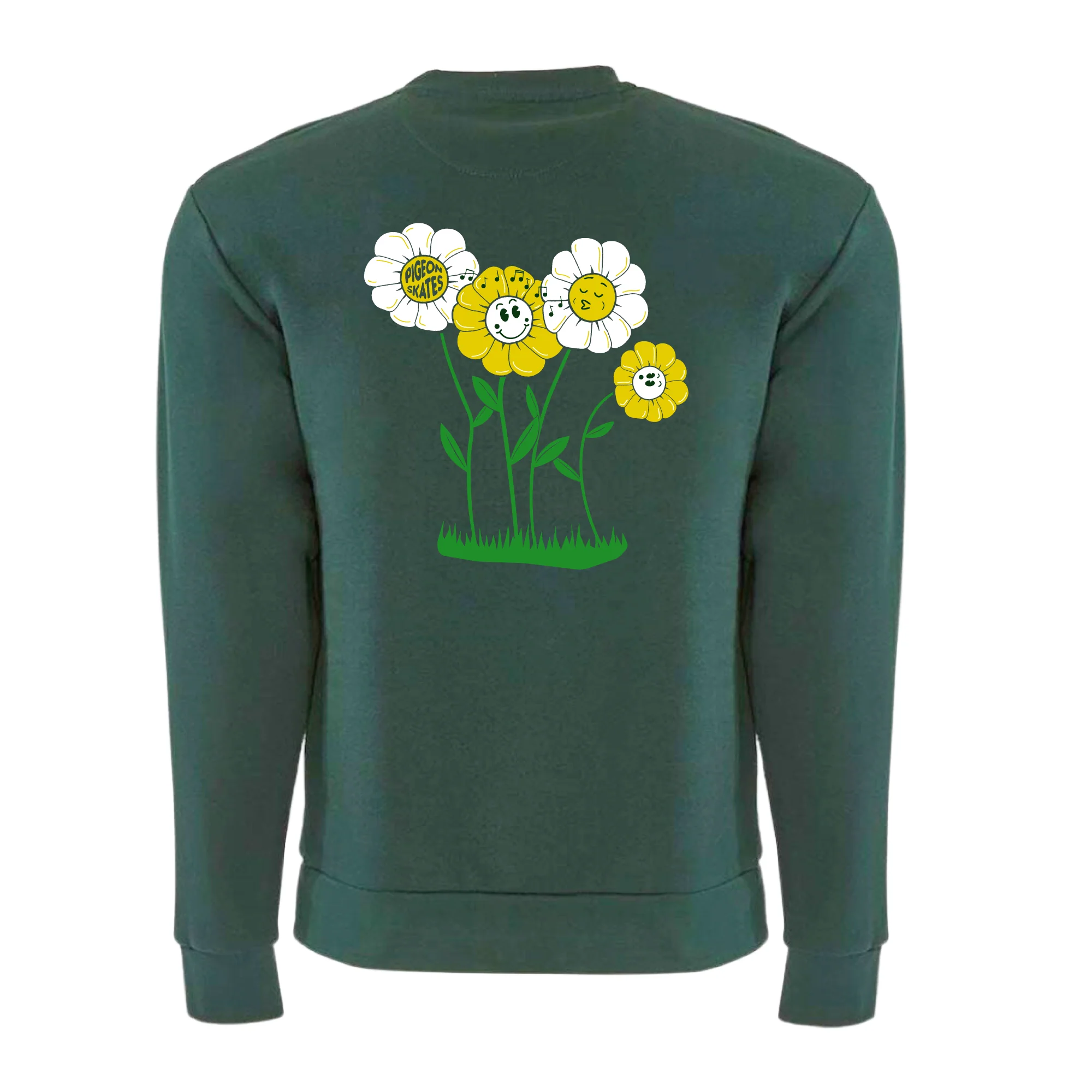 Pigeon's Flower Friends Crewneck Sweater *Pouch Pocket* - Image 6