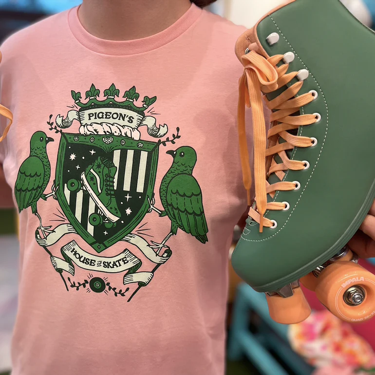 Pigeon's House of Skate Cotton Tee - PINK