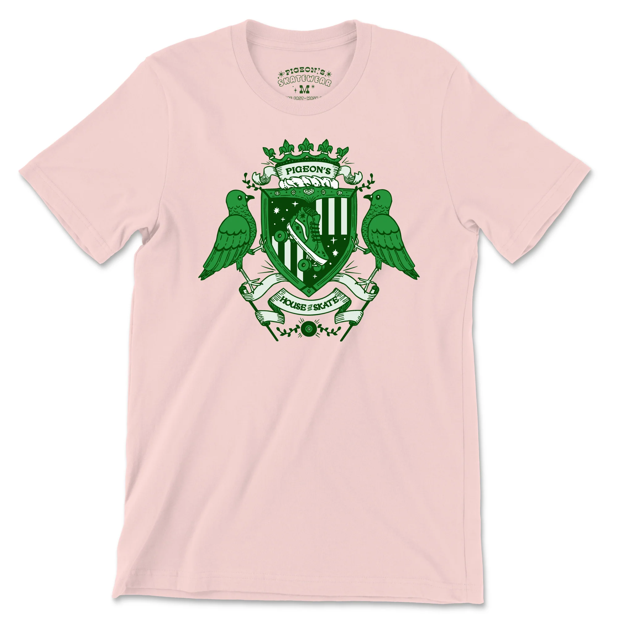 Pigeon's House of Skate Cotton Tee - PINK - Image 2