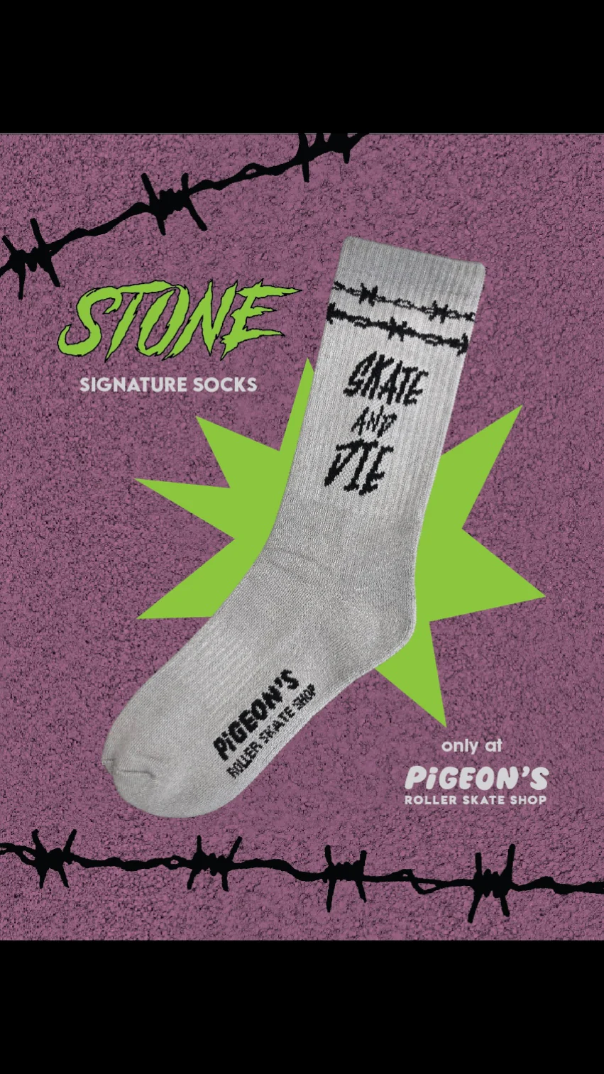 Pigeon's Performance Skate Socks - STONE PRO SKATE & DIE SOCK - Image 5