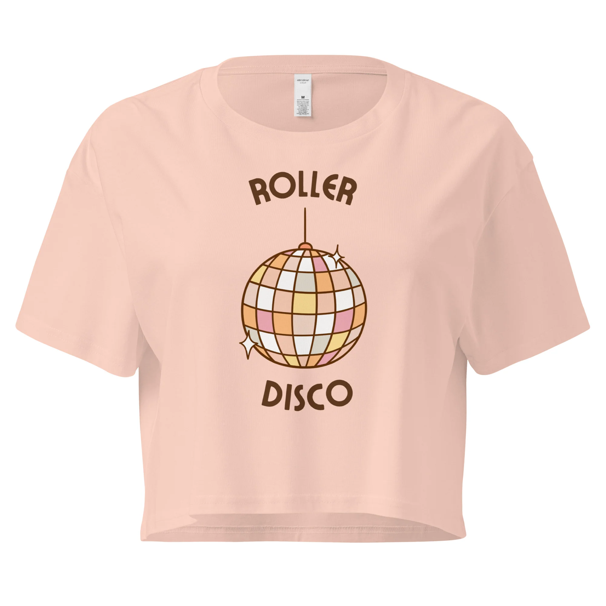 Roller Disco Crop Top - Pale Pink
