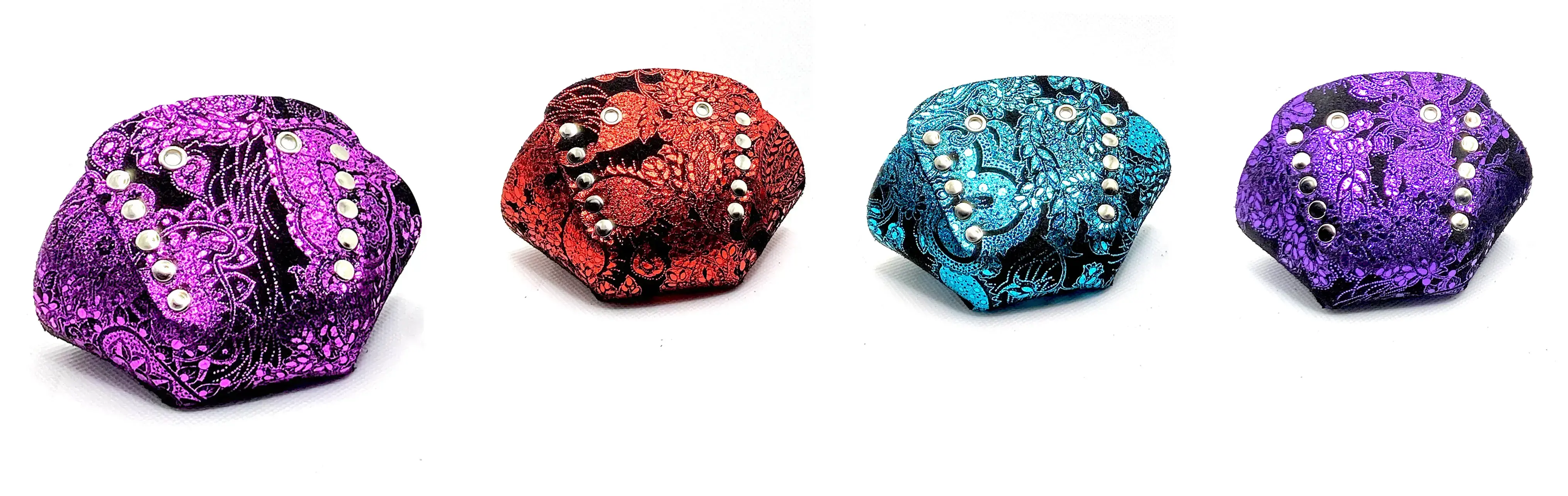 Suede Toe Caps by Rollerstuff - METALLIC/EMBOSSED