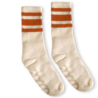 Socco Organic Socks - WHITE/RUST