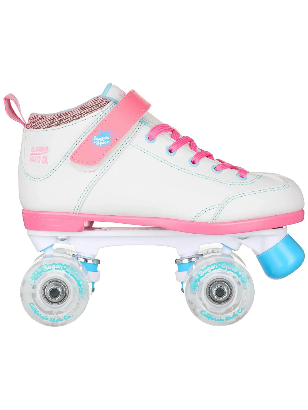 Sugar & Spice Kid's Light Up Roller Skates - WHITE - Image 2